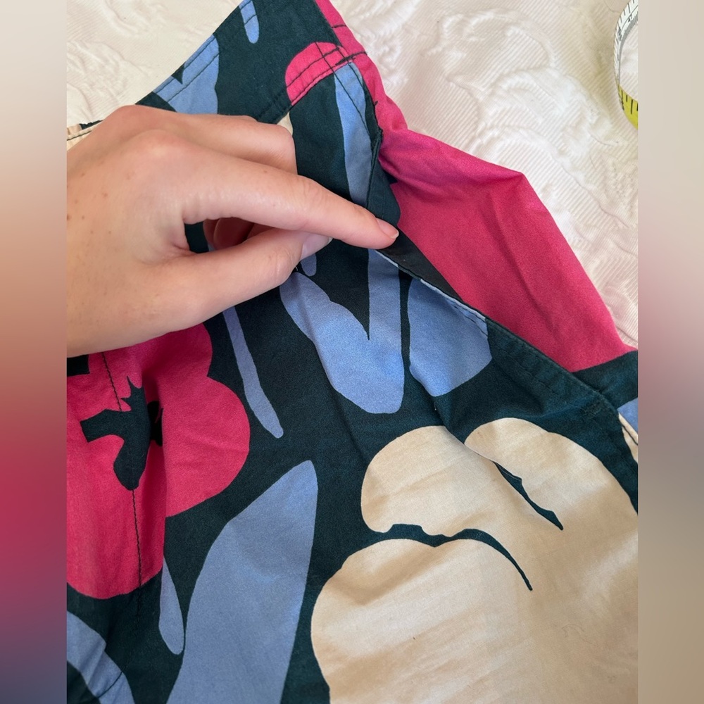 Marimekko Blue Beige Pink Floral Patterned Pants XS - Picture 5 of 11